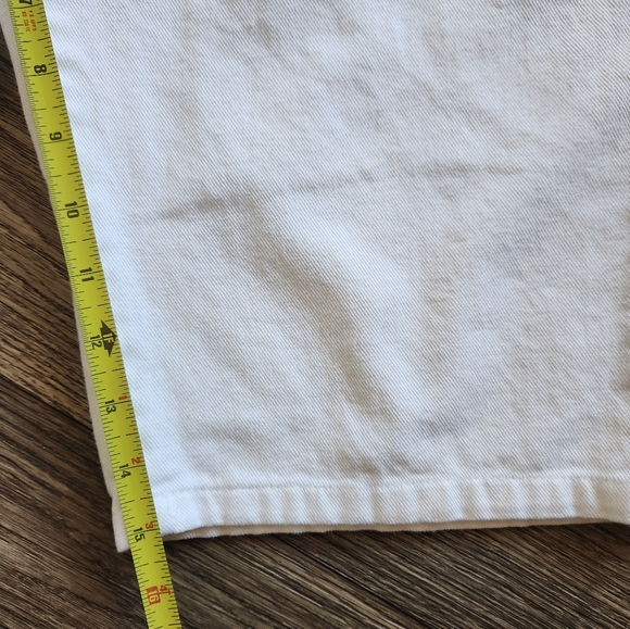 Vintage 90s Bill Blass White Denim Jorts Capris Size 10 - Picture 6 of 8